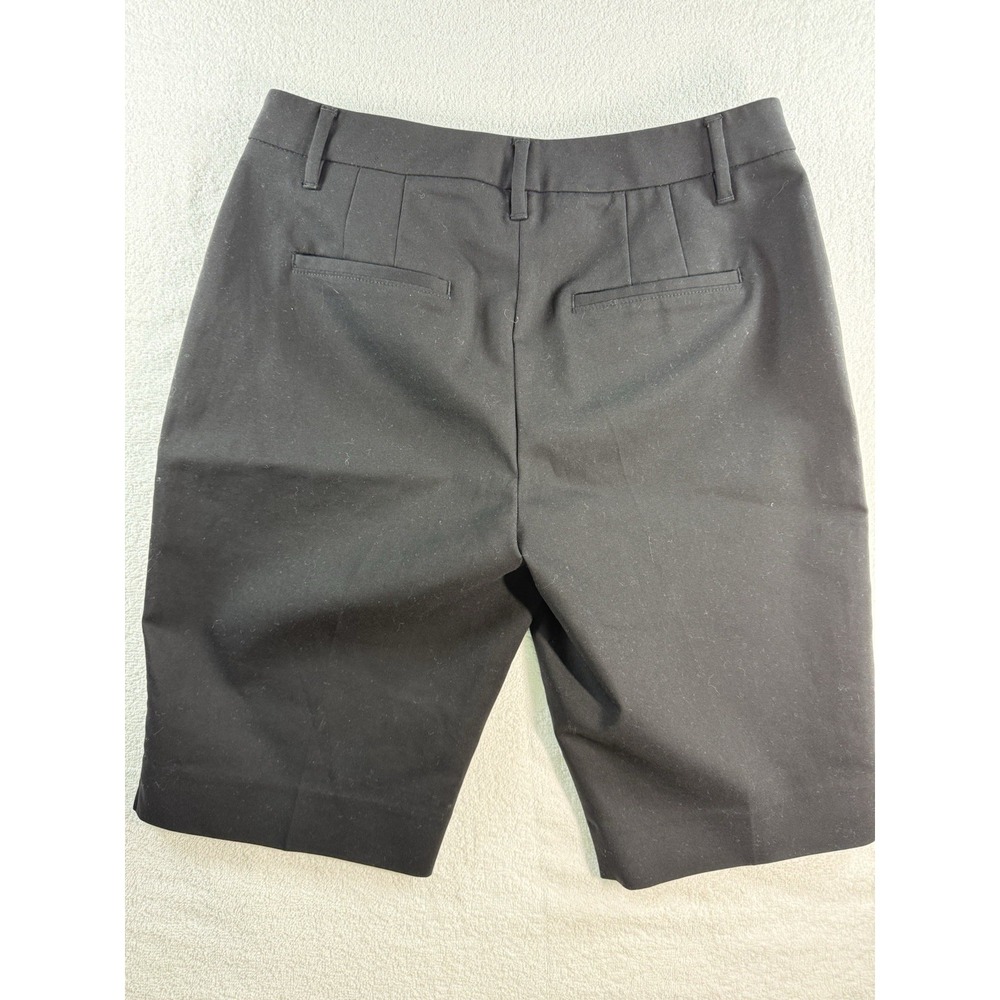WHBM Shorts Womens 6 Black The 11" Bermuda Cotton Blend Stretch Mid Rise‎